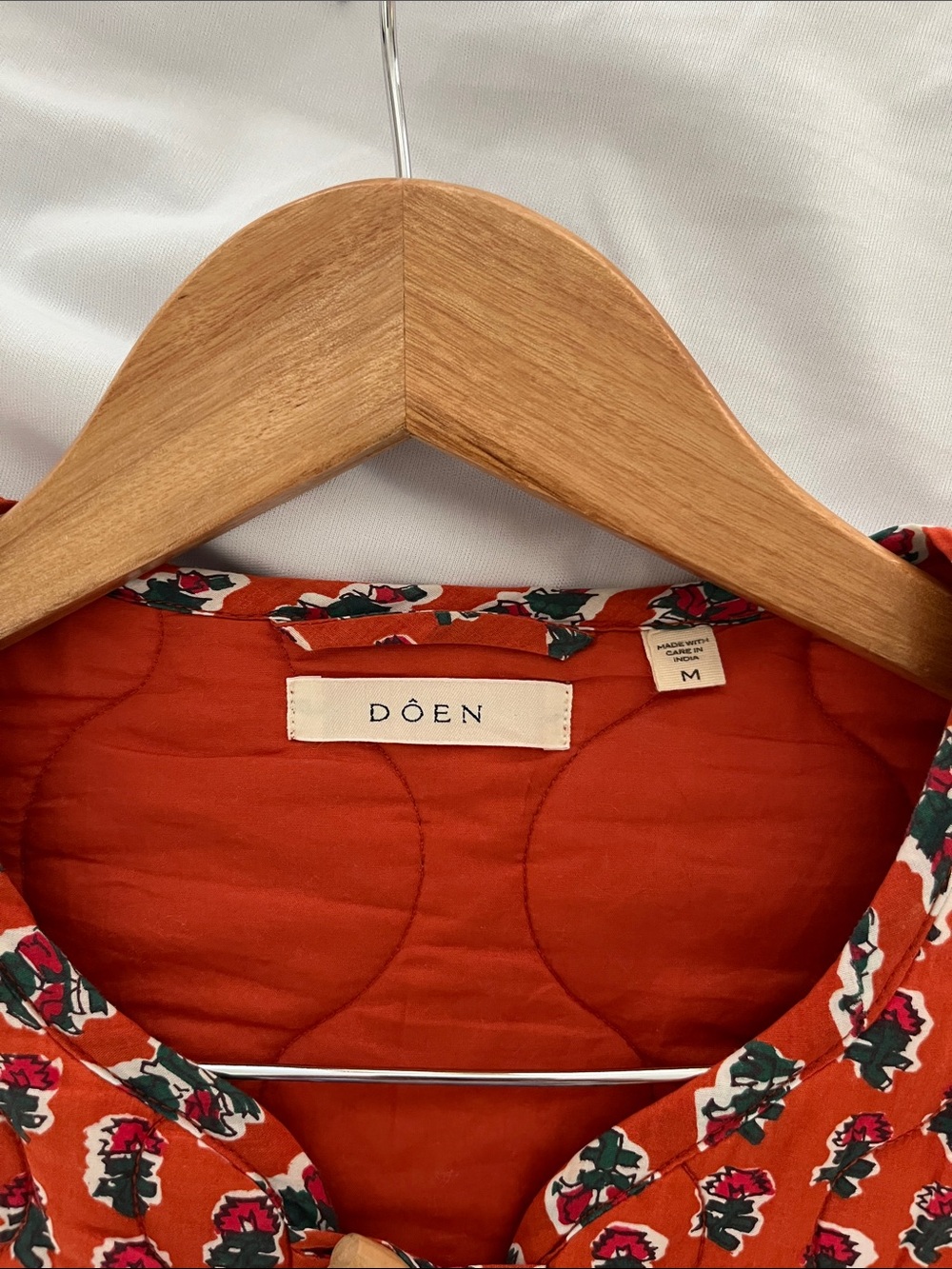 Doen Parker Jacket red floral size medium - Picture 4 of 4